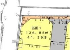 荻曽根５丁目土地　区画1 区画図