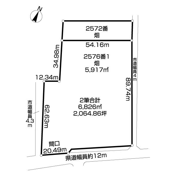 新潟市北区太郎代売地 区画図