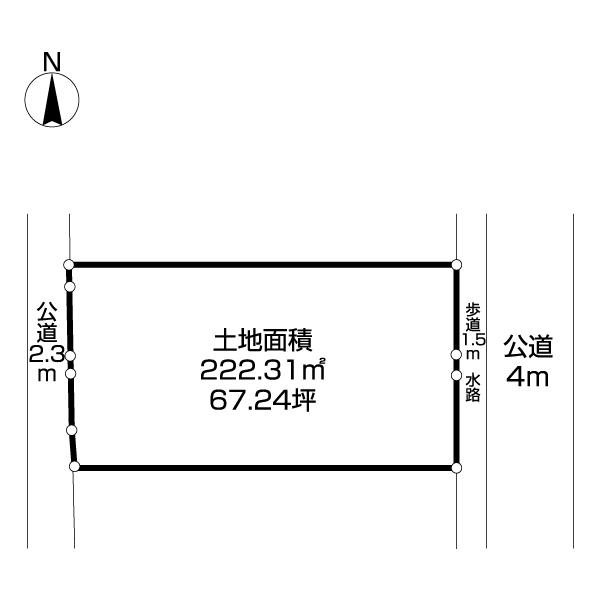 西蒲区旗屋 売地 区画図