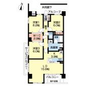アルファスマート女池上山（401） 間取り図画像