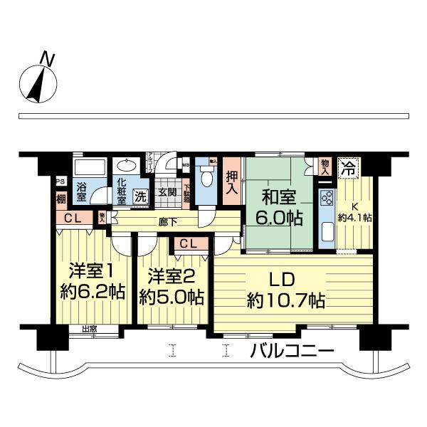 ダイアパレス南笹口 間取り図画像