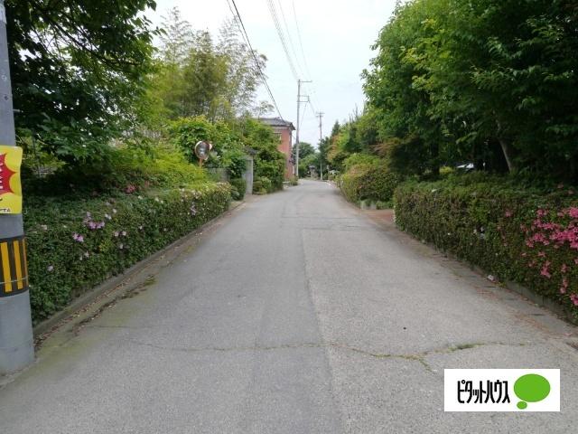 新潟市北区灰塚土地 前面道路含む現地写真