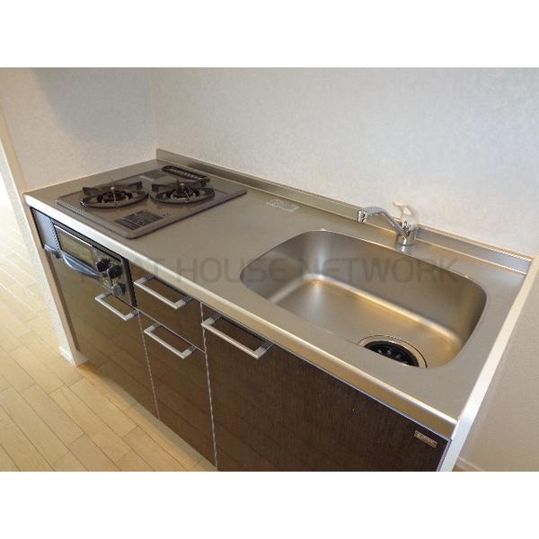 グリル付き2口コンロ