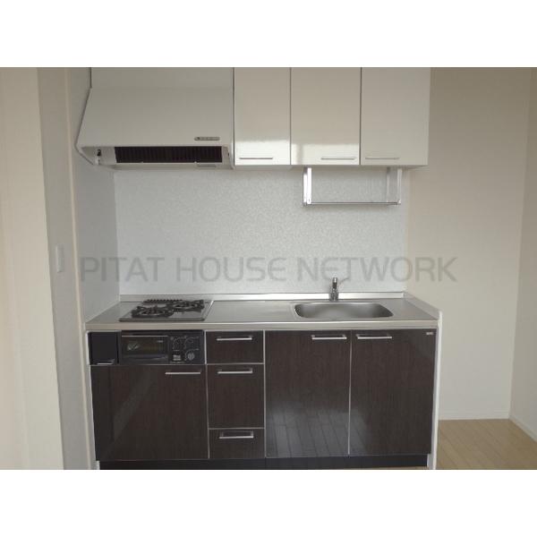 グリル付き2口コンロ