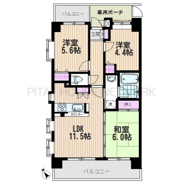 8階角・眺望良好