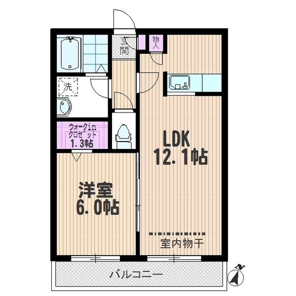 【ヘーベルメゾン】ディアス（202） 間取り図画像