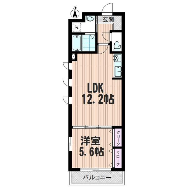 角部屋・広め１LDK