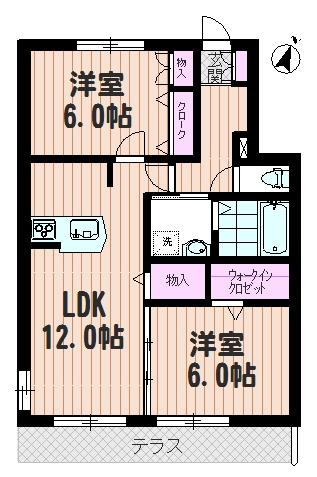 【ヘーベルメゾン】Elvita南与野Ⅰ（203） 間取り図画像