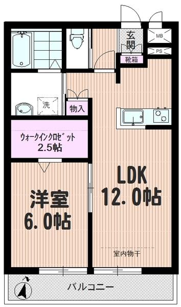 WIC付き1LDKタイプ