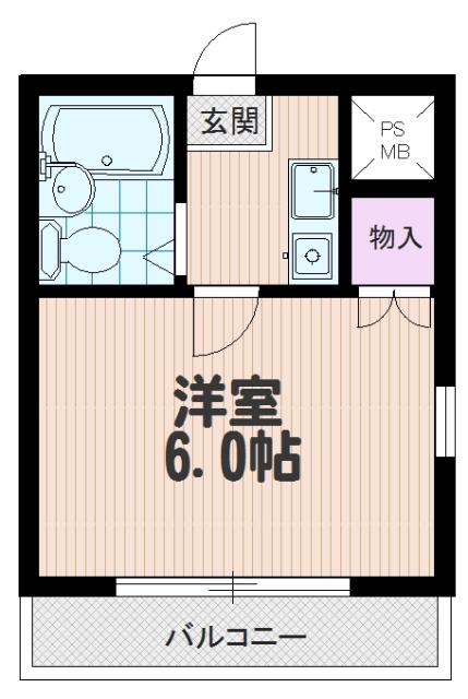 ウインザーハイム上小（201） 間取り図画像