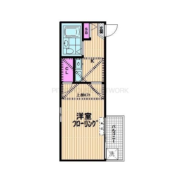 ロフト付き1K