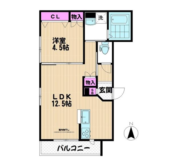 【ヘーベルメゾン】ブランシール（301） 間取り図画像