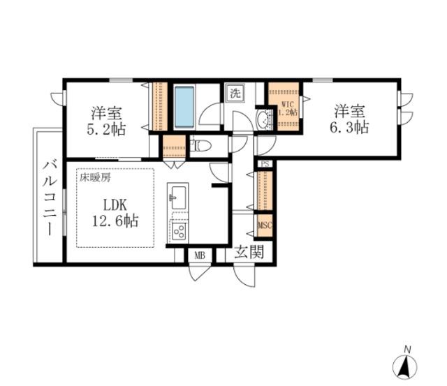 【へーベルメゾン】ユーゲントリヒト（301） 間取り図画像