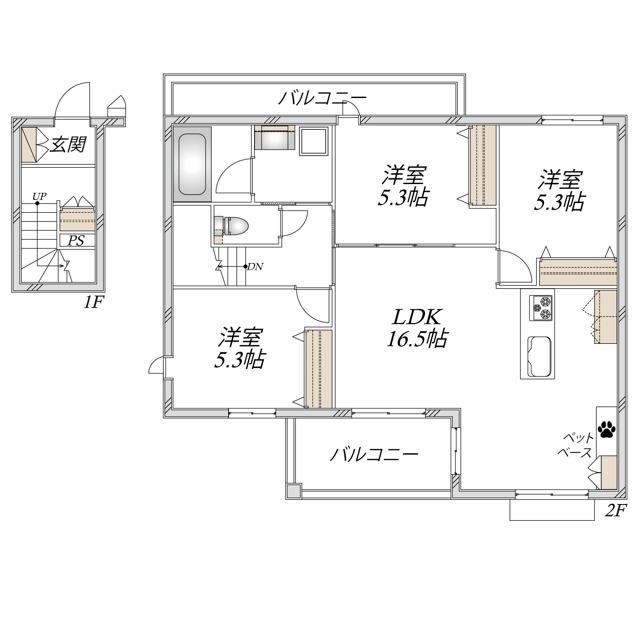  間取り図写真