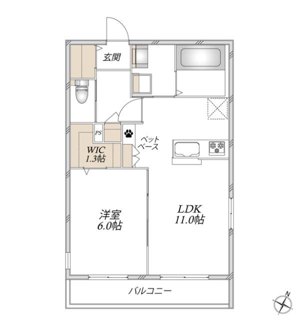 【ヘーベルメゾン】シャンテイーリオ（301） 間取り図画像