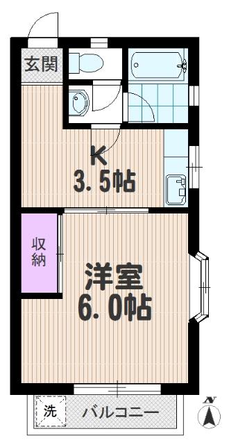 エルセリート中浦和Ⅱ（201） 間取り図画像