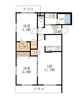 【ヘーベルメゾン】Ｓ−ＦＬＡＴ（202） 間取り図画像