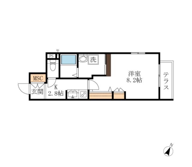 【ヘーベルメゾン】メゾン　オリヴィエ（101） 間取り図画像