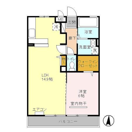 グランシャリオ　Ｄ（302） 間取り図画像