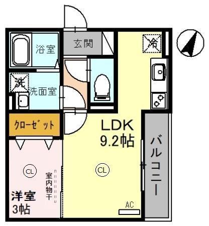 シェーングラース　Ｄ（201） 間取り図画像