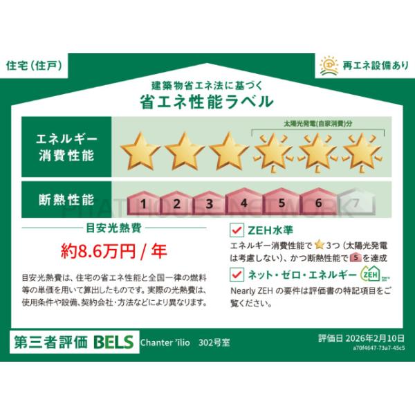 省エネ性能表示ラベル