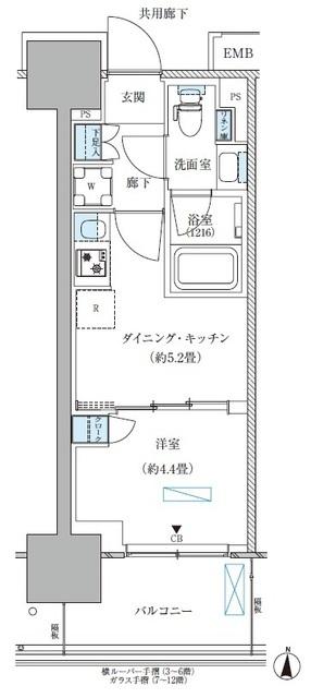 パークアクシス西大島コンフォートスクエア（509） 間取り図画像