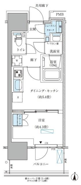 パークアクシス西大島コンフォートスクエア（1107） 間取り図画像