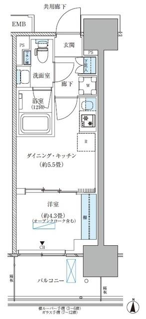 パークアクシス西大島コンフォートスクエア（1110） 間取り図画像