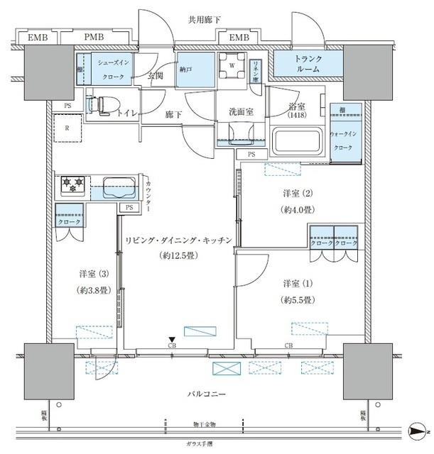 パークアクシス西大島コンフォートスクエア（1412） 間取り図画像