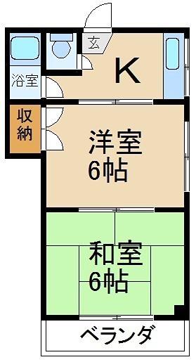 寝屋川市香里南之町アパート 間取り図画像