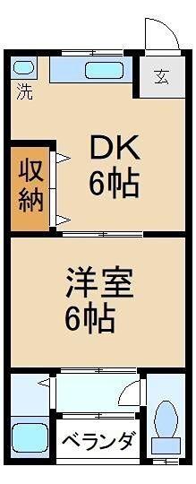 寝屋川市香里新町アパート 間取り図画像