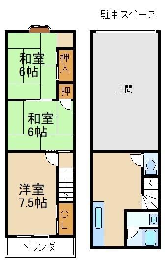 枚方市牧野本町店舗 間取り図画像