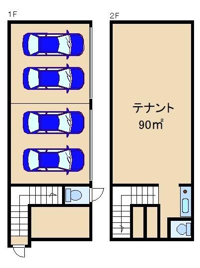 枚方市南中振店舗 間取り図画像