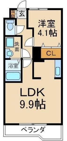 シャイン池之宮 間取り図画像