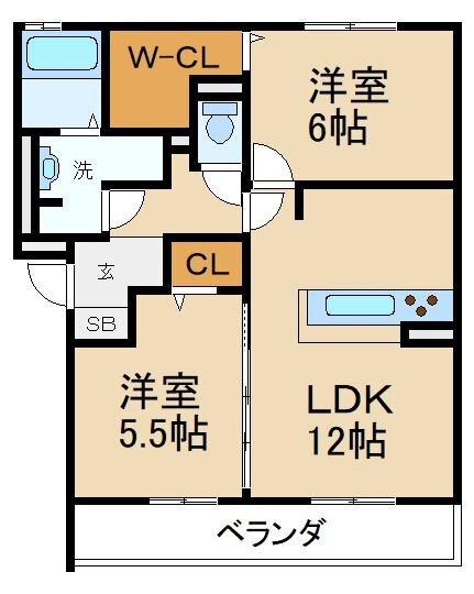 Fiorente　Uno（102） 間取り図画像