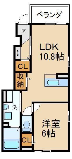 エクレール・牧野（101） 間取り図画像