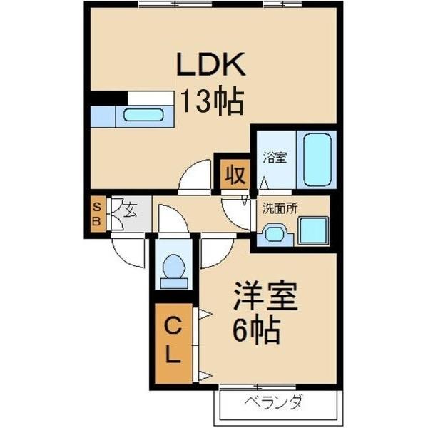 エストコリーヌ　Ⅰ番館（202） 間取り図画像