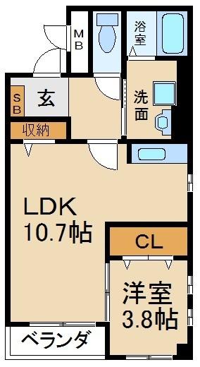 ライジングサン（201） 間取り図画像