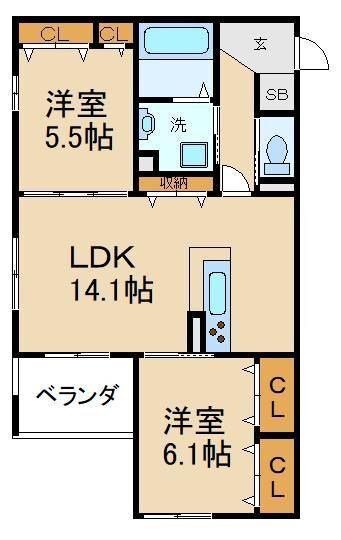 Repos(ﾙﾎﾟ）（302） 間取り図画像