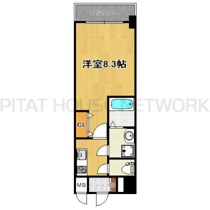 広い洋室8.3帖です