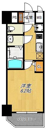 角部屋の洋室