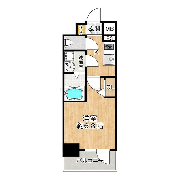 中部屋南西向きです