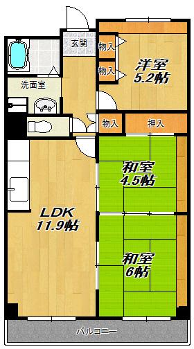 ３ＬＤＫ広い