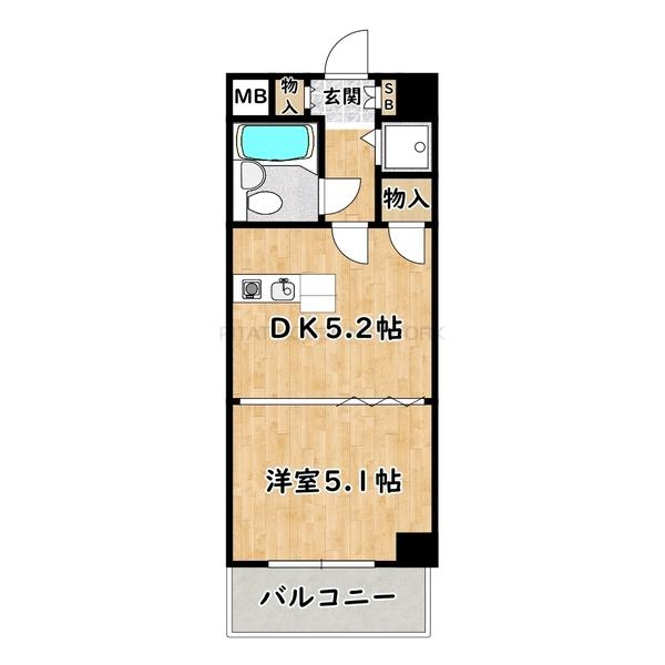 ゆったり１DKです