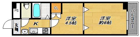 南向きの明るい２Ｋ