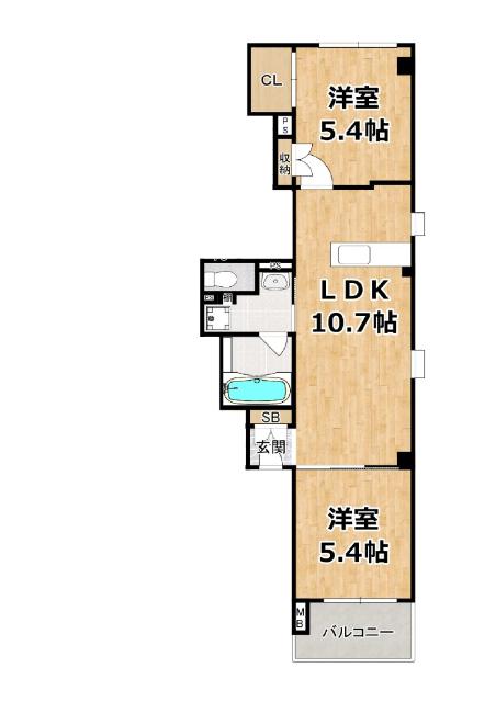 左1号室　右2号室