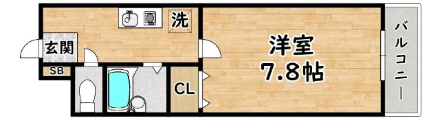 グリーンコープ三津屋 間取り図画像