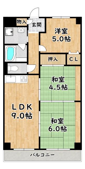 リブラン新北野 間取り図画像