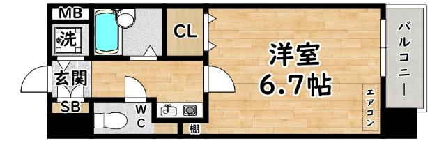 パラシオ塚本Ⅲ 間取り図画像