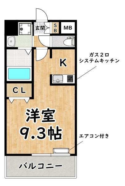 プロシード大阪西バロンドール 間取り図画像
